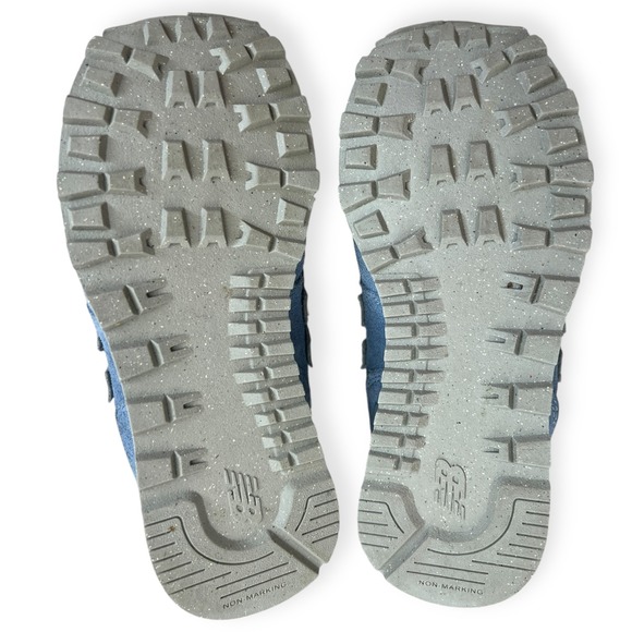 New Balance‎ 574 Boys' Sneakers Blue Suede Mesh Size 12 - Picture 4 of 7